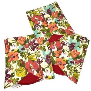 Floral Curtain Valances Set of Three